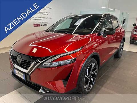 Nissan Qashqai 1.5 e-power tekna+ 2wd Fuji sunset red/black metallic